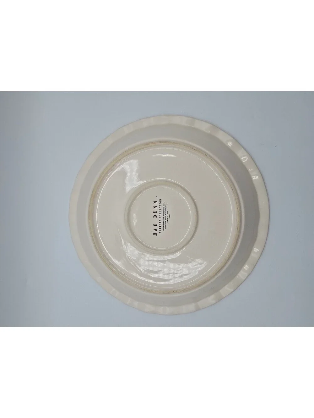 Rae Dunn SLICE Artisan Collection Ceramic Pie Plate Baker